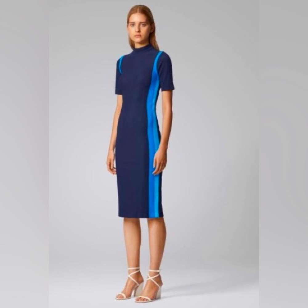 Hugo Boss Edianne blue jersey dress NWT size Medium